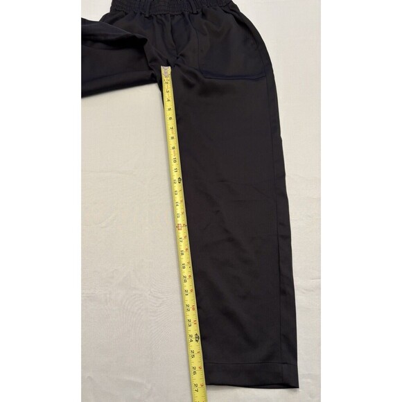 ABERCROMBIE & FITCH Womens Black Pants Size Small Taper Leg Elastic Waist Shiny - Picture 13 of 13